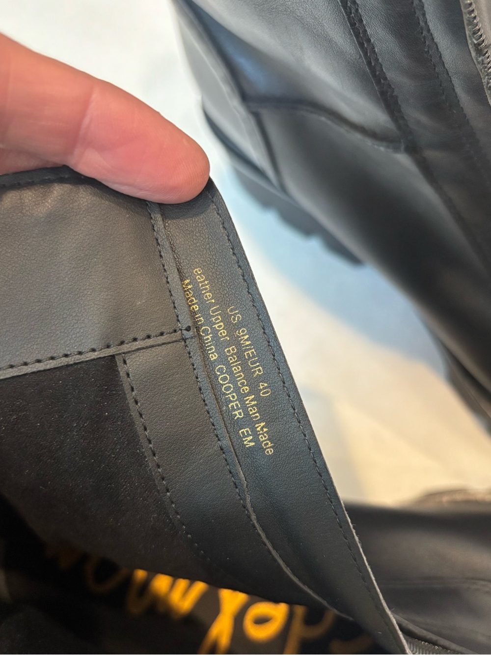 NWOB Sam Edelman Cooper Lug Sole Black Leather Boots size 9 - Picture 7 of 8